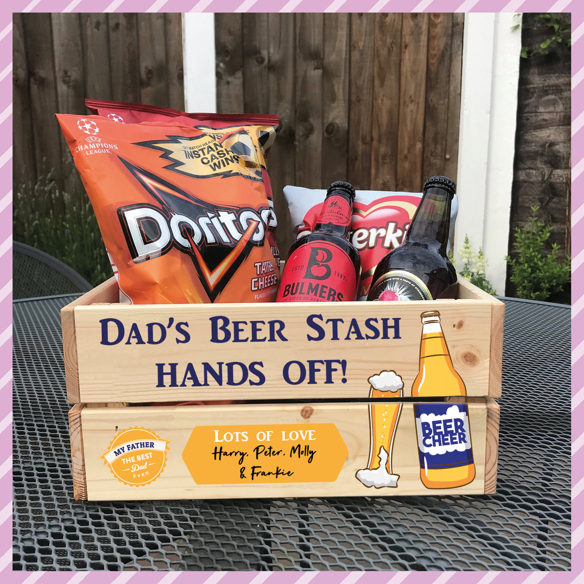Personalised Beer Stash Crate | Father's Day Gifts for Dad, Grandad ...