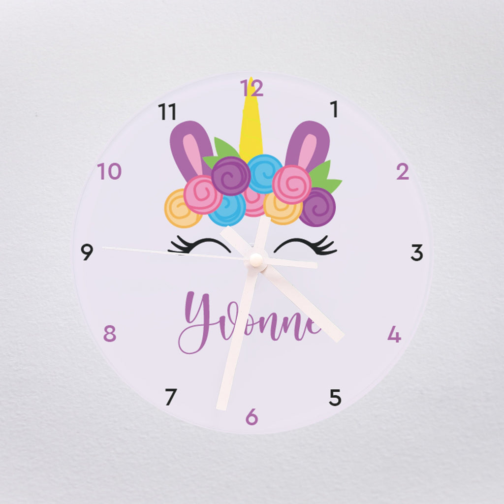 Unicorn Flower Crown Clock