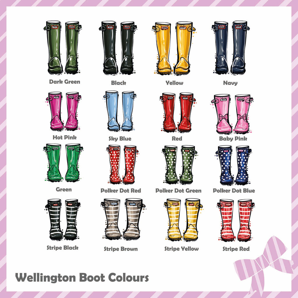 Custom Wellies Personalised Wellington Boot Family Photo Frame Print | Wellies | Oh So ...